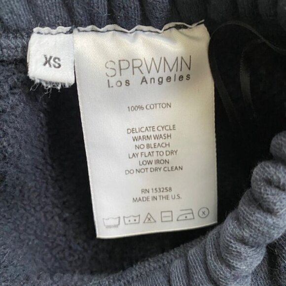 SPRWMN Navy Blue Heart Logo Fleece Jogger Sweatpants XS - Picture 14 of 15